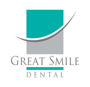 Logo of Great Smile Dental with a teal and gray design, featuring a swoosh above the text. - Duvall Chamber